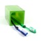 Square Acid Green Toothbrush Holder
